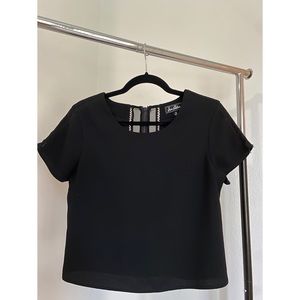Sam Edelman Black Back Zip Crop Trop